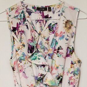 Casual Floral Midi Wrap Dress sizeM